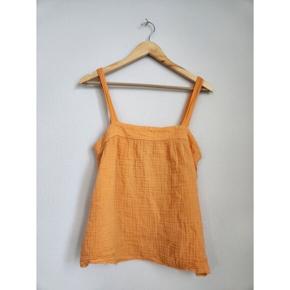Michael Stars Tops - Michael Stars Tamara Crinkle Gazue Tank Top in Orange | Size XS‎